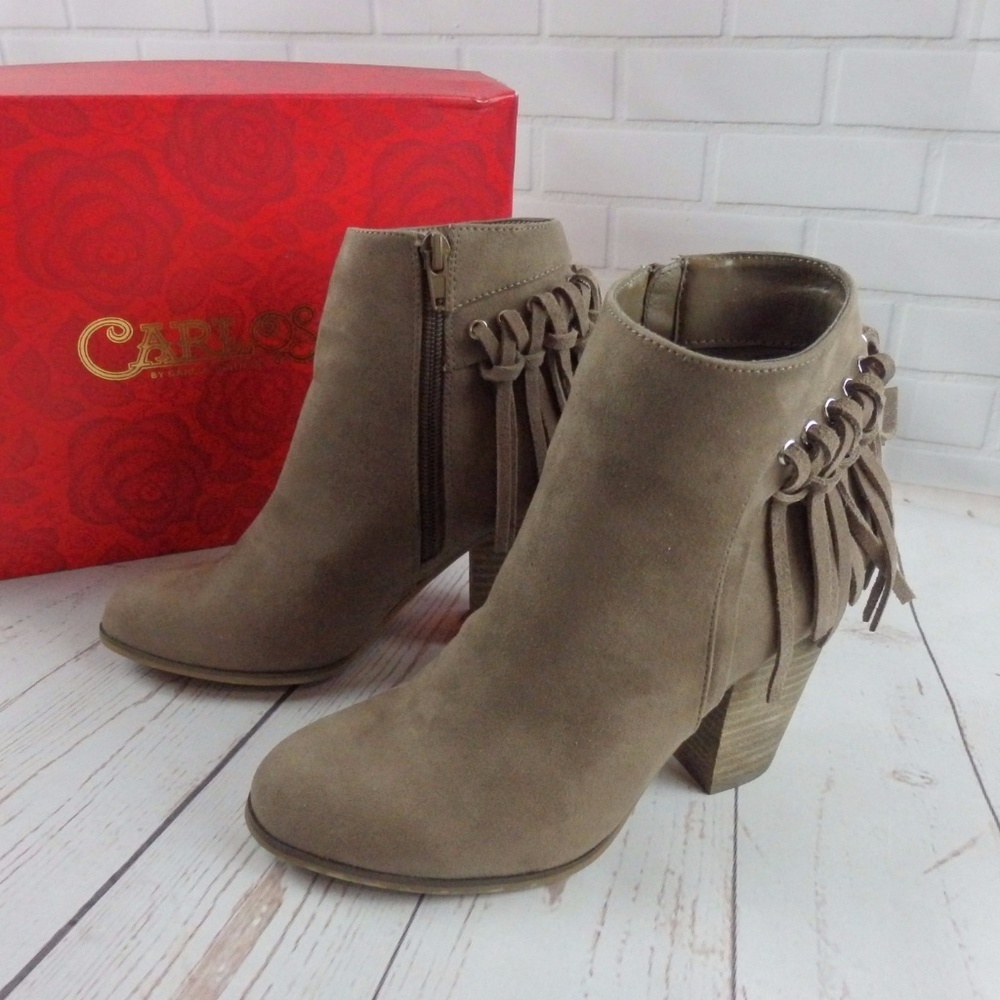 NIB Carlos Santana Twilight Fringe Block Boots